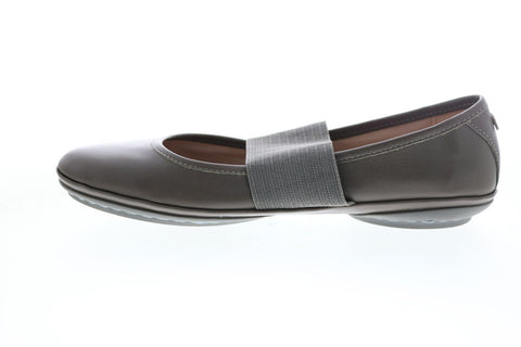 Camper Right Nina 21595-164 Womens Brown Leather Slip On Ballet Flats Shoes