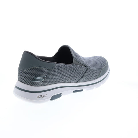 Skechers Go Walk 5 Beeline 216063 Mens Gray Canvas Athletic Walking Shoes