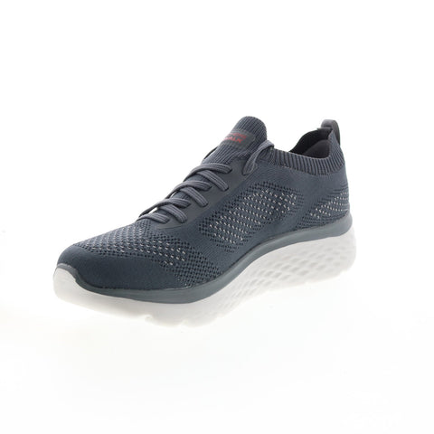 Skechers Go Walk Hyper Burst 216083 Mens Gray Lifestyle Sneakers Shoes
