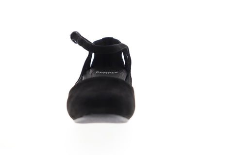 Camper Sinuosa 21620-001 Womens Black Suede Slip On Flip-Flops Sandals Shoes