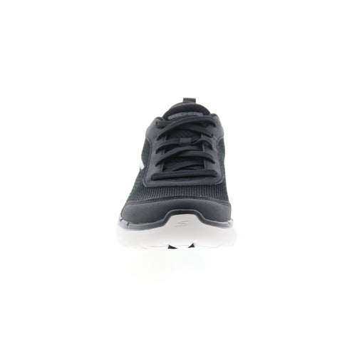 Skechers Go Walk 6 Bold Kn 216204 Mens Black Canvas Lifestyle Sneakers Shoes