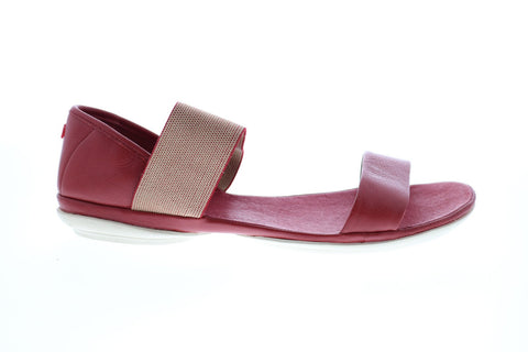 Camper Right Nina 21735-014 Womens Red Leather Slip On Flats Slingback Shoes