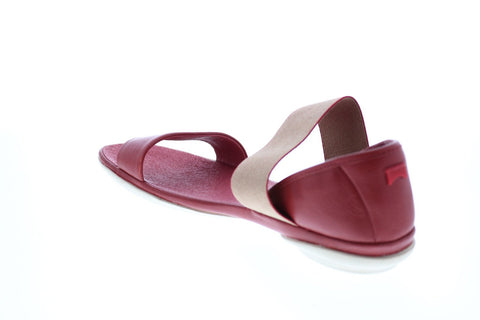 Camper Right Nina 21735-014 Womens Red Leather Slip On Flats Slingback Shoes