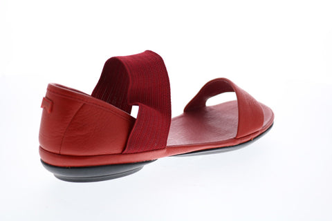 Camper Right Nina 21735-051 Womens Red Canvas Slip On Flats Slingback Shoes