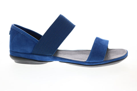 Camper Right Nina 21735-058 Womens Blue Gray Suede Strap Sandals Shoes