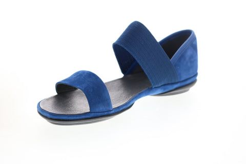 Camper Right Nina 21735-058 Womens Blue Gray Suede Strap Sandals Shoes