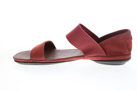 Camper Right Nina 21735-065 Womens Red Suede Slip On Strap Sandals Shoes