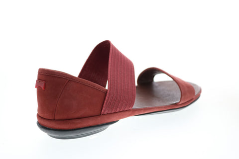 Camper Right Nina 21735-065 Womens Red Suede Slip On Strap Sandals Shoes