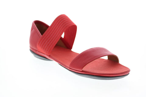 Camper Right Nina 21735-069 Womens Red Leather Slip On Strap Sandals Shoes