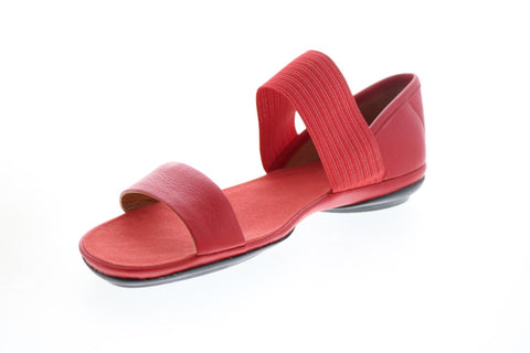 Camper Right Nina 21735-069 Womens Red Leather Slip On Strap Sandals Shoes