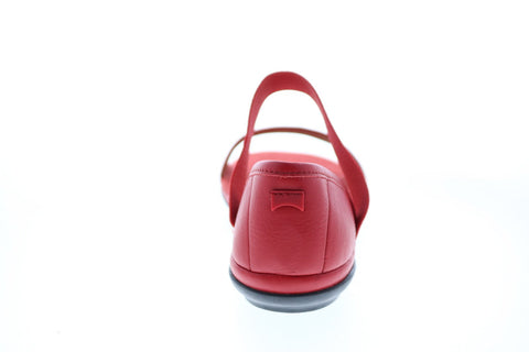 Camper Right Nina 21735-069 Womens Red Leather Slip On Strap Sandals Shoes