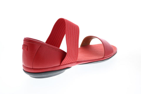 Camper Right Nina 21735-069 Womens Red Leather Slip On Strap Sandals Shoes