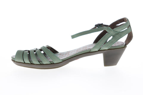 Camper Agatha 21900-003 Womens Green Leather Adjustable Strap Heels Shoes