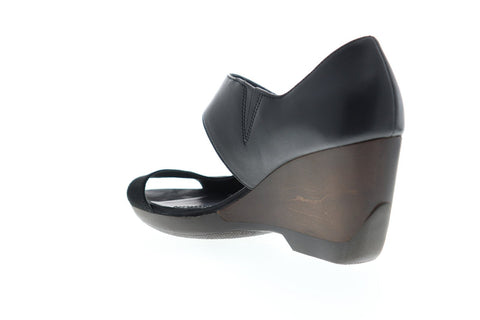 Camper Laura 21946-001 Womens Black Leather Heels Strap wedges Shoes