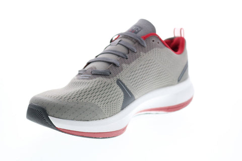 Skechers Go Run Pulse Specter 220022 Mens Gray Canvas Athletic Running Shoes
