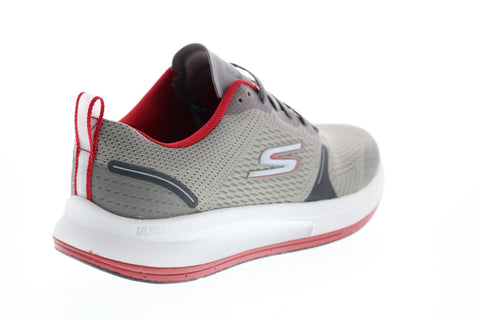 Skechers Go Run Pulse Specter 220022 Mens Gray Canvas Athletic Running Shoes