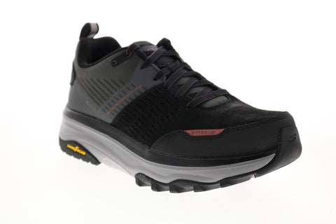 Skechers Max Cushioning Trail 220051 Mens Black Suede Athletic Hiking Shoes