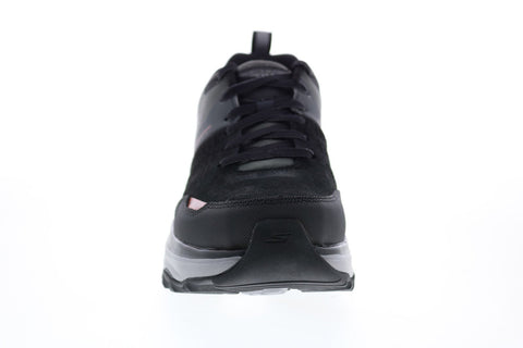 Skechers Max Cushioning Trail 220051 Mens Black Suede Athletic Hiking Shoes
