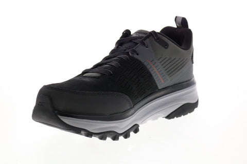 Skechers Max Cushioning Trail 220051 Mens Black Suede Athletic Hiking Shoes