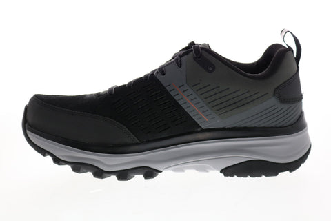 Skechers Max Cushioning Trail 220051 Mens Black Suede Athletic Hiking Shoes