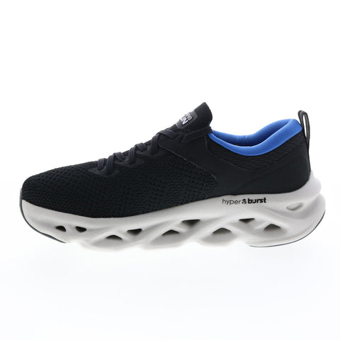 Skechers Go Run Swirl Tech Dash Charge Mens Black Lifestyle Sneakers Shoes 
