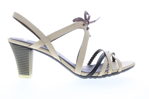 Camper Diana 22054-003 Womens Beige Leather Heels Lace Up Pumps Shoes