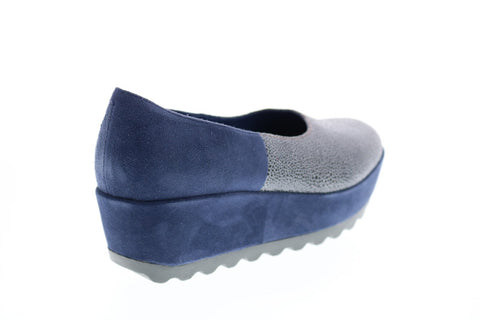 Camper TWS 22089-028 Womens Blue Suede Nubuck Slip On Ballet Flats Shoes