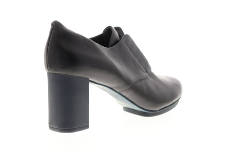Camper Myriam 22096-080 Womens Black Leather Lace Up Wedges Heels Shoes