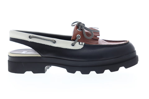 Camper Mil 22104-001 Womens Brown Leather Lace Up Boat Shoes Loafers