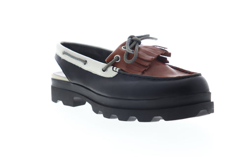 Camper Mil 22104-001 Womens Brown Leather Lace Up Boat Shoes Loafers