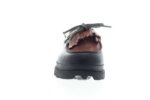 Camper Mil 22104-001 Womens Brown Leather Lace Up Boat Shoes Loafers