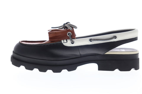 Camper Mil 22104-001 Womens Brown Leather Lace Up Boat Shoes Loafers