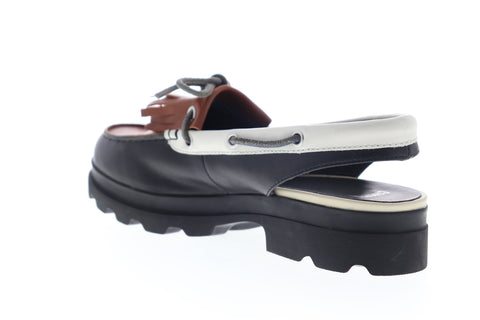 Camper Mil 22104-001 Womens Brown Leather Lace Up Boat Shoes Loafers