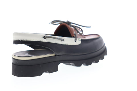Camper Mil 22104-001 Womens Brown Leather Lace Up Boat Shoes Loafers