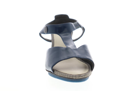 Camper Myriam 22533-001 Womens Blue Leather Adjustable Strap Pumps Heels Shoes