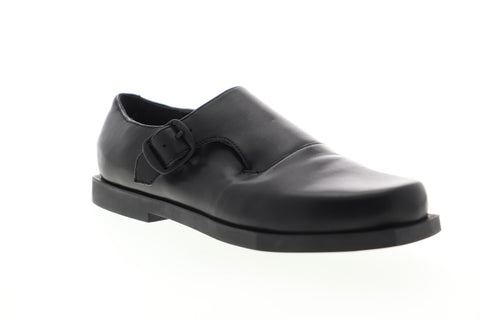 Camper Mortimer 22537-003 Womens Black Leather Strap Oxford Flats Shoes