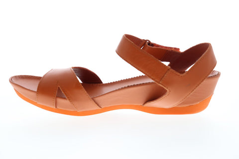 Camper Micro 22555-001 Womens Orange Leather Strap Flip-Flops Sandals Shoes