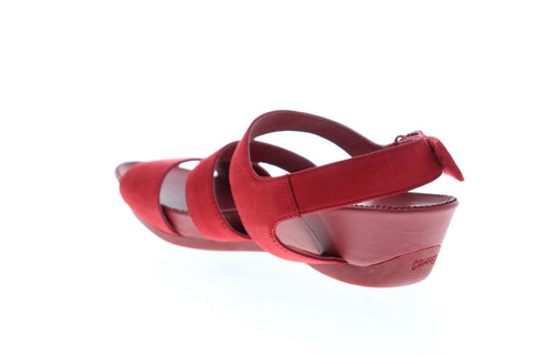 Camper Micro 22557-002 Womens Red Suede Strap Flip-Flops Sandals Shoes