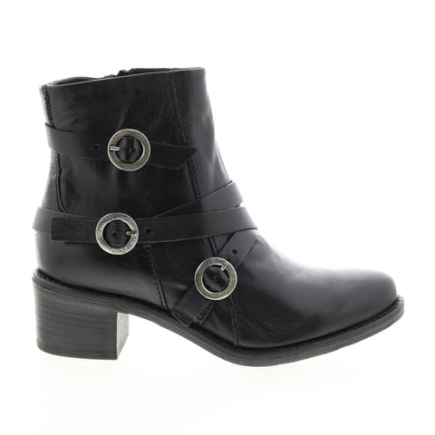 Miz Mooz Fernando 226242 Womens Black Leather Ankle & Booties Boots
