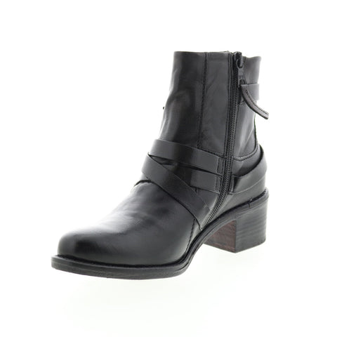Miz Mooz Fernando 226242 Womens Black Leather Ankle & Booties Boots