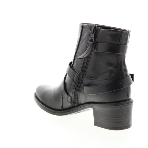 Miz Mooz Fernando 226242 Womens Black Leather Ankle & Booties Boots
