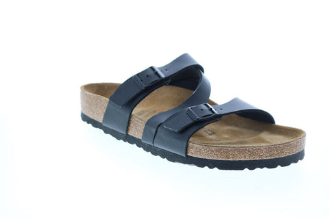 Birkenstock Salina Bf Womens Black Synthetic Strap Slides Sandals Shoes
