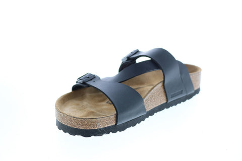 Birkenstock Salina Bf Womens Black Synthetic Strap Slides Sandals Shoes
