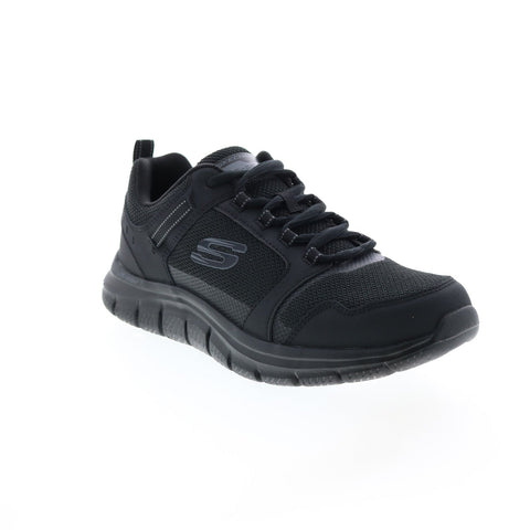 Skechers Track Knockhill 232001 Mens Black Lace Up Lifestyle Sneakers Shoes