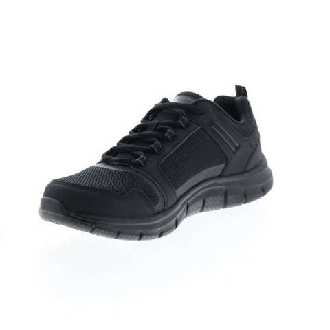 Skechers Track Knockhill 232001 Mens Black Lace Up Lifestyle Sneakers Shoes