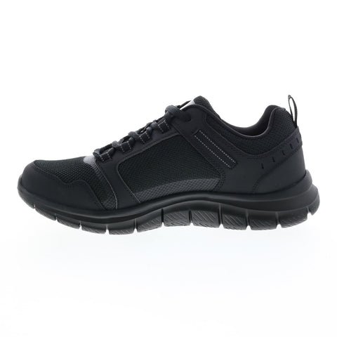 Skechers Track Knockhill 232001 Mens Black Lace Up Lifestyle Sneakers Shoes