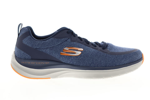Skechers Ultra Groove Jarmer 232033 Mens Blue Canvas Lifestyle Sneakers Shoes