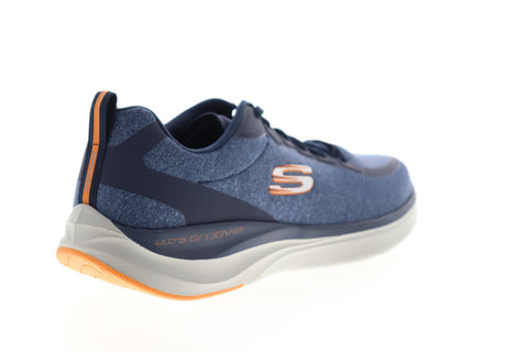 Skechers Ultra Groove Jarmer 232033 Mens Blue Canvas Lifestyle Sneakers Shoes