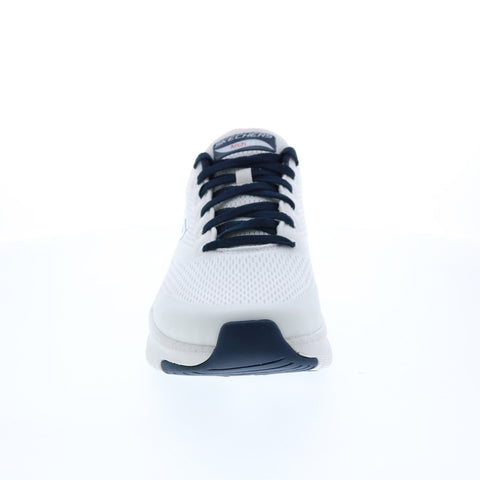 Skechers Arch Fit 232040 Mens White Extra Wide Canvas Lifestyle Sneakers Shoes