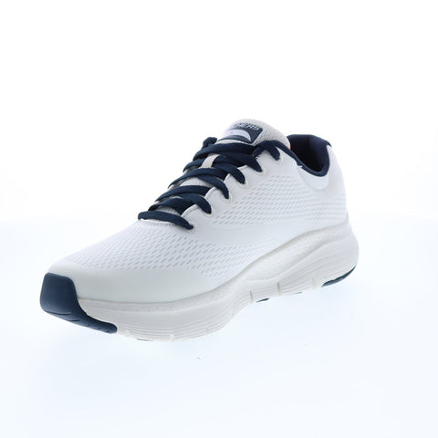 Skechers Arch Fit 232040 Mens White Extra Wide Canvas Lifestyle Sneakers Shoes